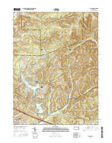 Sabula Pennsylvania Current topographic map, 1:24000 scale, 7.5 X 7.5 Minute, Year 2016