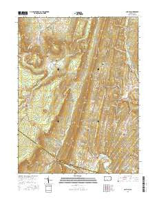Saltillo Pennsylvania Current topographic map, 1:24000 scale, 7.5 X 7.5 Minute, Year 2016