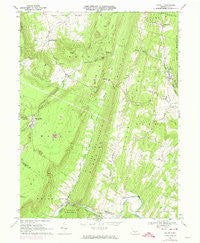 Saltillo Pennsylvania Historical topographic map, 1:24000 scale, 7.5 X 7.5 Minute, Year 1968