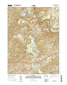 Saltsburg Pennsylvania Current topographic map, 1:24000 scale, 7.5 X 7.5 Minute, Year 2016