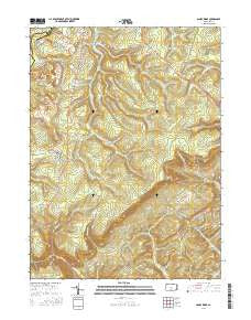Sandy Ridge Pennsylvania Current topographic map, 1:24000 scale, 7.5 X 7.5 Minute, Year 2016