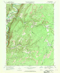 Saxton Pennsylvania Historical topographic map, 1:24000 scale, 7.5 X 7.5 Minute, Year 1968