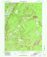 Saxton Pennsylvania Historical topographic map, 1:24000 scale, 7.5 X 7.5 Minute, Year 1968