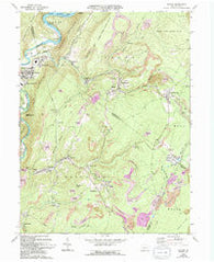 Saxton Pennsylvania Historical topographic map, 1:24000 scale, 7.5 X 7.5 Minute, Year 1968
