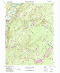 Saxton Pennsylvania Historical topographic map, 1:24000 scale, 7.5 X 7.5 Minute, Year 1968