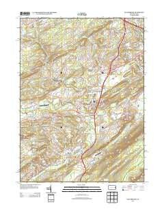 Saylorsburg Pennsylvania Historical topographic map, 1:24000 scale, 7.5 X 7.5 Minute, Year 2013