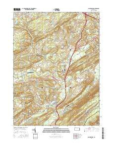 Saylorsburg Pennsylvania Current topographic map, 1:24000 scale, 7.5 X 7.5 Minute, Year 2016