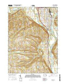 Sayre Pennsylvania Current topographic map, 1:24000 scale, 7.5 X 7.5 Minute, Year 2016