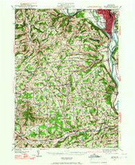 Sayre Pennsylvania Historical topographic map, 1:62500 scale, 15 X 15 Minute, Year 1939