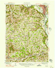 Sayre Pennsylvania Historical topographic map, 1:62500 scale, 15 X 15 Minute, Year 1948