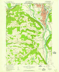 Sayre Pennsylvania Historical topographic map, 1:24000 scale, 7.5 X 7.5 Minute, Year 1957