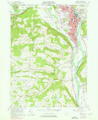 Sayre Pennsylvania Historical topographic map, 1:24000 scale, 7.5 X 7.5 Minute, Year 1957