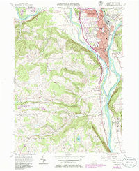 Sayre Pennsylvania Historical topographic map, 1:24000 scale, 7.5 X 7.5 Minute, Year 1957