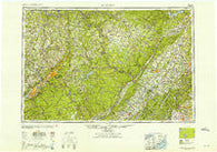 Scranton Pennsylvania Historical topographic map, 1:250000 scale, 1 X 2 Degree, Year 1953