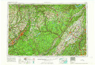 Scranton Pennsylvania Historical topographic map, 1:250000 scale, 1 X 2 Degree, Year 1965
