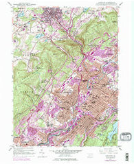 Scranton Pennsylvania Historical topographic map, 1:24000 scale, 7.5 X 7.5 Minute, Year 1947