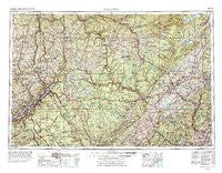 Scranton Pennsylvania Historical topographic map, 1:250000 scale, 1 X 2 Degree, Year 1962