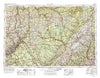 Scranton Pennsylvania Historical topographic map, 1:250000 scale, 1 X 2 Degree, Year 1962