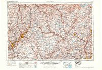 Scranton Pennsylvania Historical topographic map, 1:250000 scale, 1 X 2 Degree, Year 1965