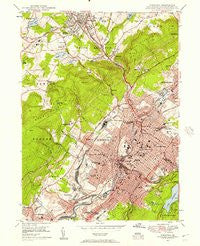 Scranton Pennsylvania Historical topographic map, 1:24000 scale, 7.5 X 7.5 Minute, Year 1947