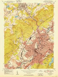Scranton Pennsylvania Historical topographic map, 1:24000 scale, 7.5 X 7.5 Minute, Year 1950