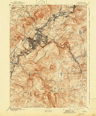 Scranton Pennsylvania Historical topographic map, 1:62500 scale, 15 X 15 Minute, Year 1893
