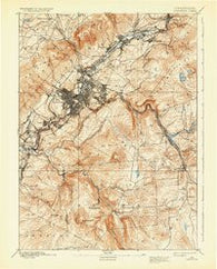 Scranton Pennsylvania Historical topographic map, 1:62500 scale, 15 X 15 Minute, Year 1893