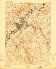 Scranton Pennsylvania Historical topographic map, 1:62500 scale, 15 X 15 Minute, Year 1893