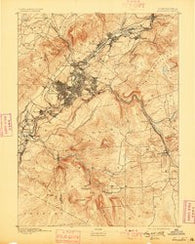 Scranton Pennsylvania Historical topographic map, 1:62500 scale, 15 X 15 Minute, Year 1893