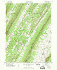Shade Gap Pennsylvania Historical topographic map, 1:24000 scale, 7.5 X 7.5 Minute, Year 1966