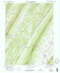 Shade Gap Pennsylvania Historical topographic map, 1:24000 scale, 7.5 X 7.5 Minute, Year 1966