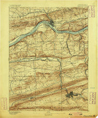 Shamokin Pennsylvania Historical topographic map, 1:62500 scale, 15 X 15 Minute, Year 1893