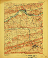 Shamokin Pennsylvania Historical topographic map, 1:62500 scale, 15 X 15 Minute, Year 1893