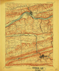 Shamokin Pennsylvania Historical topographic map, 1:62500 scale, 15 X 15 Minute, Year 1893