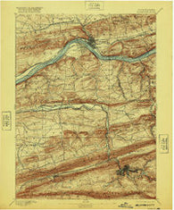 Shamokin Pennsylvania Historical topographic map, 1:62500 scale, 15 X 15 Minute, Year 1893