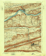 Shamokin Pennsylvania Historical topographic map, 1:62500 scale, 15 X 15 Minute, Year 1893