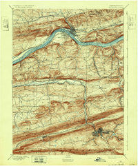 Shamokin Pennsylvania Historical topographic map, 1:62500 scale, 15 X 15 Minute, Year 1893