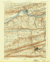 Shamokin Pennsylvania Historical topographic map, 1:62500 scale, 15 X 15 Minute, Year 1893