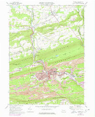 Shamokin Pennsylvania Historical topographic map, 1:24000 scale, 7.5 X 7.5 Minute, Year 1969