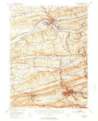 Shamokin Pennsylvania Historical topographic map, 1:62500 scale, 15 X 15 Minute, Year 1952