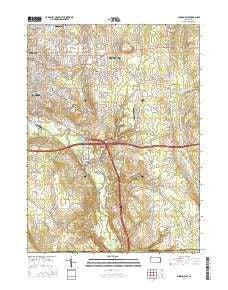 Sharon East Pennsylvania Current topographic map, 1:24000 scale, 7.5 X 7.5 Minute, Year 2016