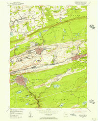 Shenandoah Pennsylvania Historical topographic map, 1:24000 scale, 7.5 X 7.5 Minute, Year 1955
