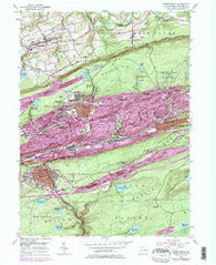 Shenandoah Pennsylvania Historical topographic map, 1:24000 scale, 7.5 X 7.5 Minute, Year 1955