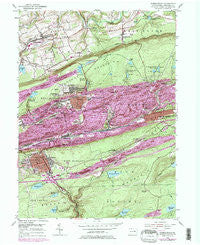 Shenandoah Pennsylvania Historical topographic map, 1:24000 scale, 7.5 X 7.5 Minute, Year 1955