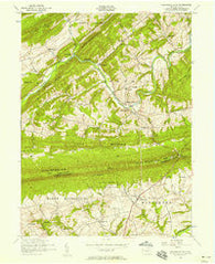 Shermans Dale Pennsylvania Historical topographic map, 1:24000 scale, 7.5 X 7.5 Minute, Year 1952
