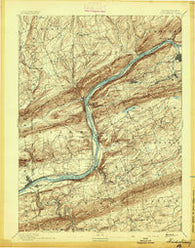 Shickshinny Pennsylvania Historical topographic map, 1:62500 scale, 15 X 15 Minute, Year 1894