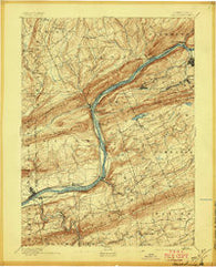 Shickshinny Pennsylvania Historical topographic map, 1:62500 scale, 15 X 15 Minute, Year 1894
