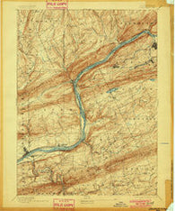 Shickshinny Pennsylvania Historical topographic map, 1:62500 scale, 15 X 15 Minute, Year 1894