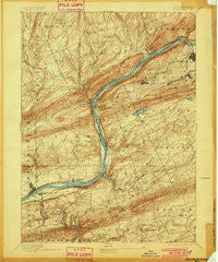 Shickshinny Pennsylvania Historical topographic map, 1:62500 scale, 15 X 15 Minute, Year 1894