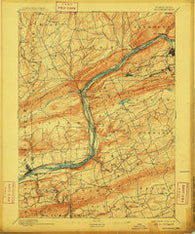 Shickshinny Pennsylvania Historical topographic map, 1:62500 scale, 15 X 15 Minute, Year 1894